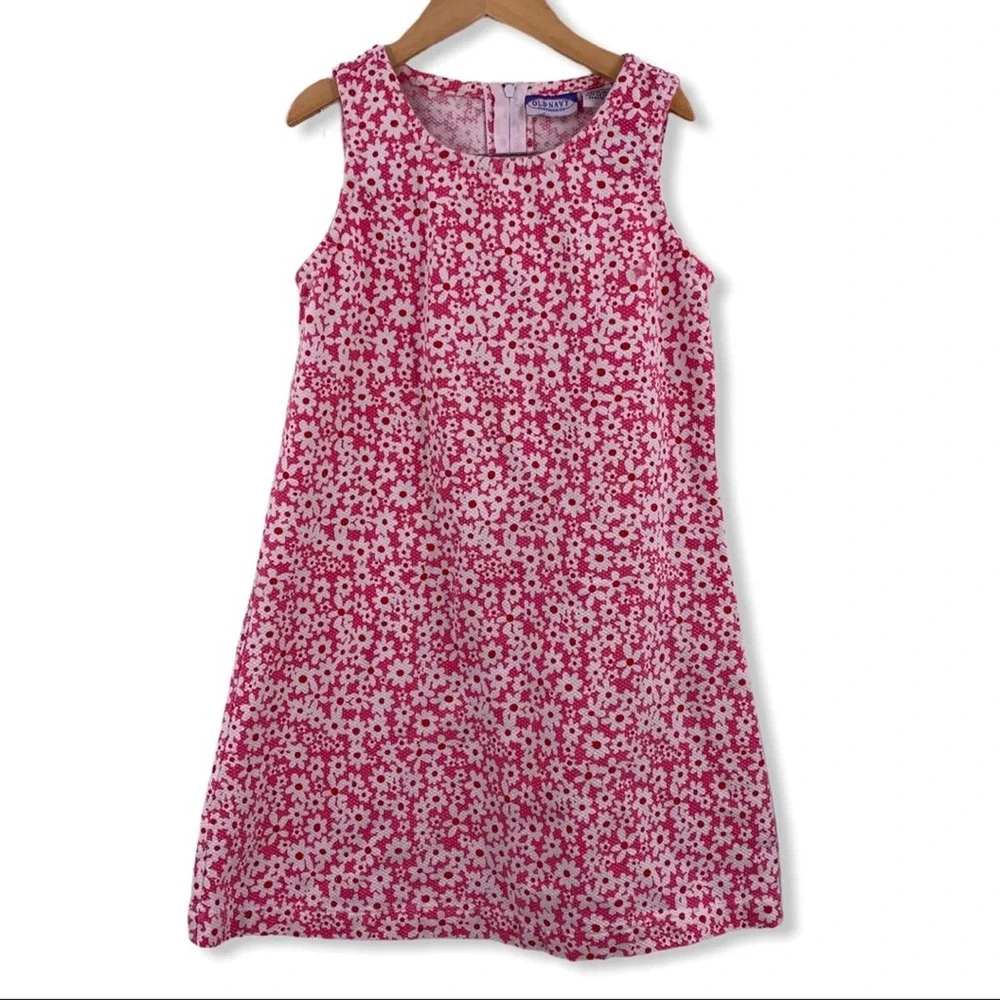 Old Navy pink floral sleeveless dress 10/11